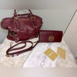 Michael Kors Satchel & Matching Wallet Set